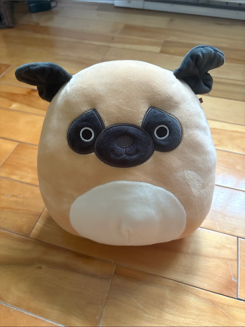 Squishmallows Tan and Cream Pug Plush Pillow
